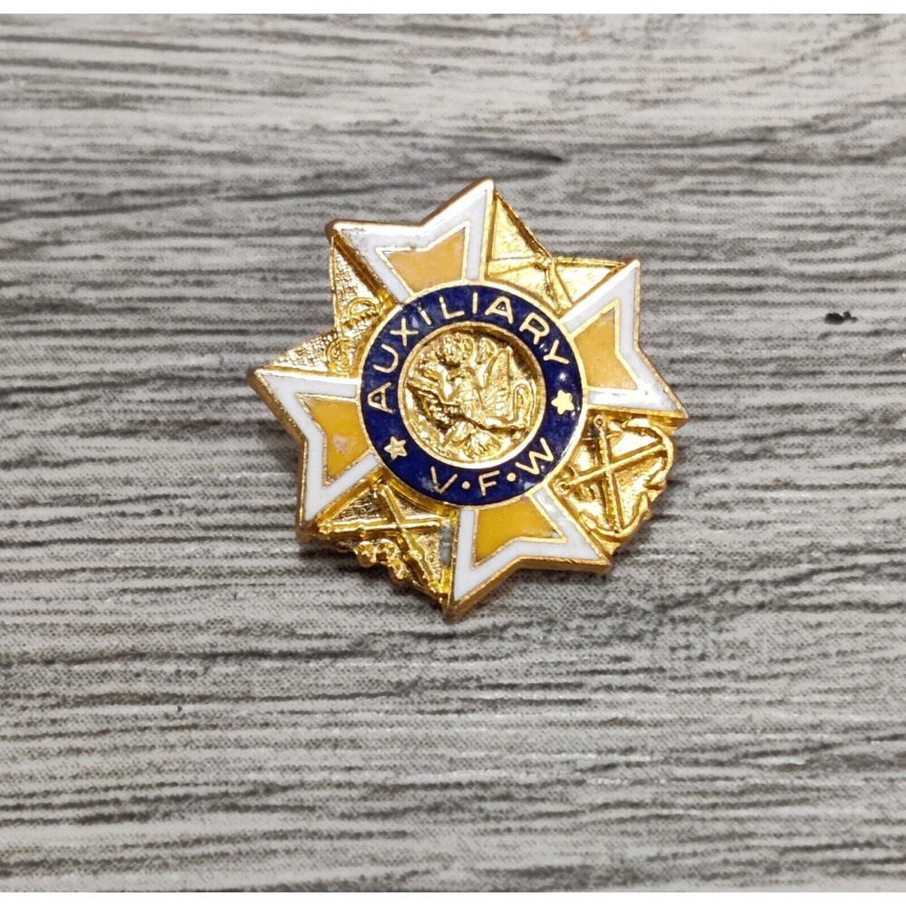 VINTAGE VFW AUXILIARY PIN VETERANS OF FOREIGN WAR